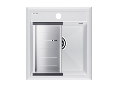 Комплект: Мойка STEPIA 45 + коландер ADVANCE PM114651-WH+A375-BS